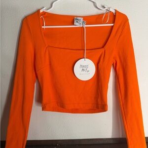 Princess Polly Vibrant Orange Long Sleeve Tee